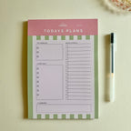 A5 Daily Planner Pad | Pink & Sage