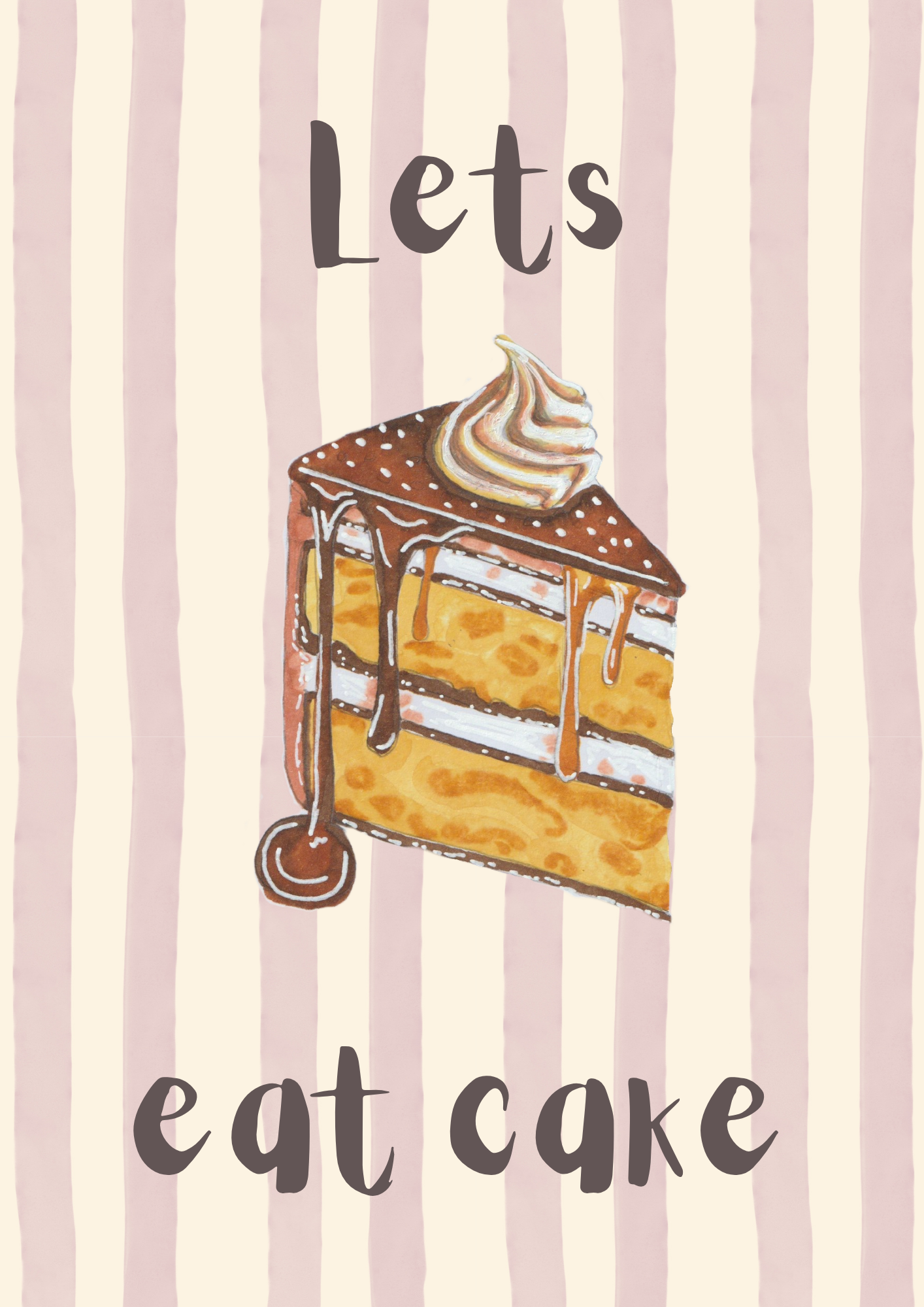 Lets Eat Cake Art Print