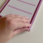 A5 Habits Tracker Pad | Pink & Red Stripes